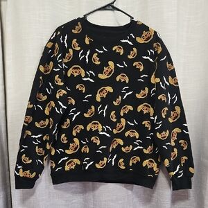 Disney Sweatshirt with Stitch and Bat Pattern